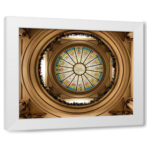 Courthouse Dome White Modern Wood Framed Art Print by Lee, Rachel