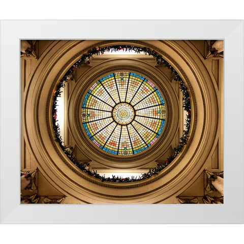Courthouse Dome White Modern Wood Framed Art Print by Lee, Rachel