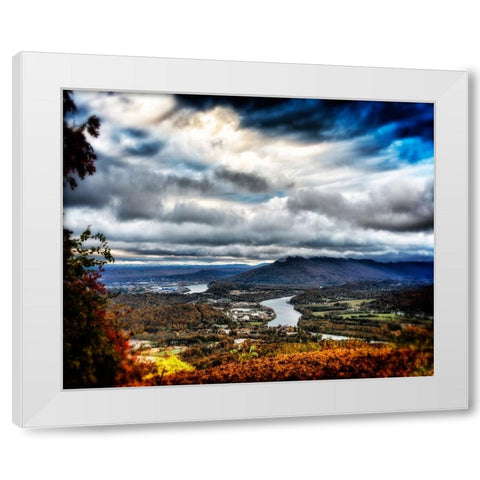 Fall View to Lookout Glow White Modern Wood Framed Art Print by Lee, Rachel