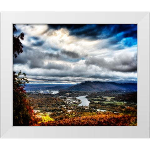 Fall View to Lookout Glow White Modern Wood Framed Art Print by Lee, Rachel