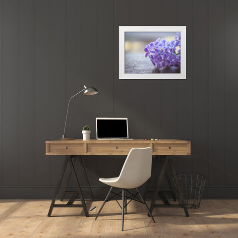 Flower 63 White Modern Wood Framed Art Print by Lee, Rachel