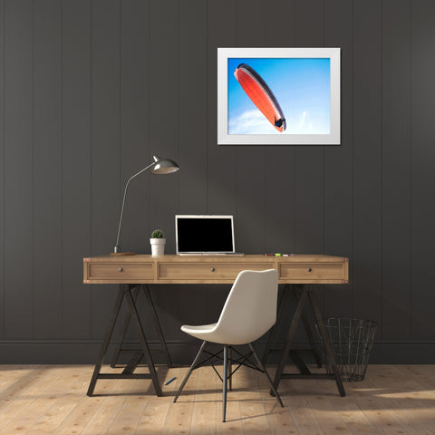 Hang Gliding White Modern Wood Framed Art Print by Lee, Rachel