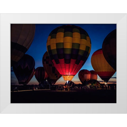 Hot Air Balloon 3 White Modern Wood Framed Art Print by Lee, Rachel