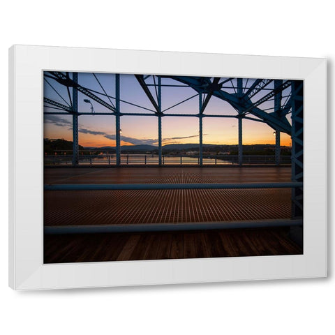 Market Bridge Afternoon 1 White Modern Wood Framed Art Print by Lee, Rachel