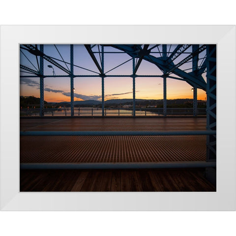 Market Bridge Afternoon 1 White Modern Wood Framed Art Print by Lee, Rachel
