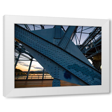 Market Bridge Afternoon 2 White Modern Wood Framed Art Print by Lee, Rachel
