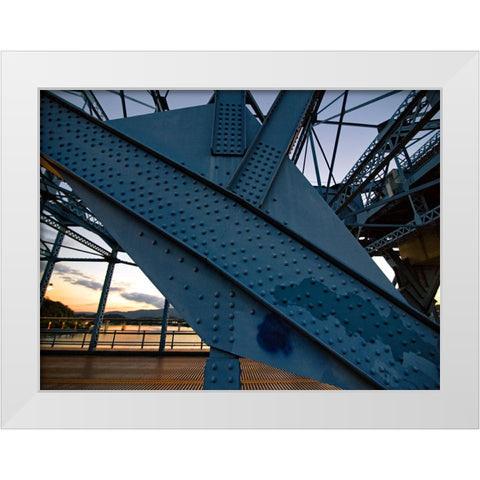 Market Bridge Afternoon 2 White Modern Wood Framed Art Print by Lee, Rachel