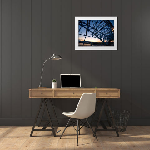 Market Bridge Afternoon 3 White Modern Wood Framed Art Print by Lee, Rachel