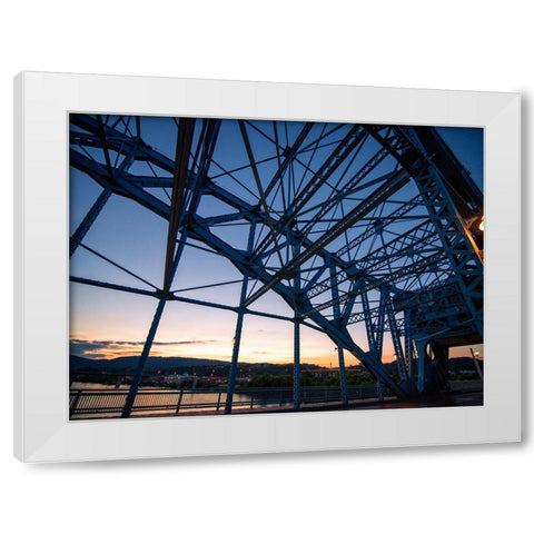 Market Bridge Afternoon 3 White Modern Wood Framed Art Print by Lee, Rachel