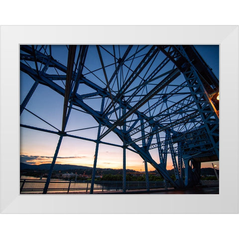 Market Bridge Afternoon 3 White Modern Wood Framed Art Print by Lee, Rachel