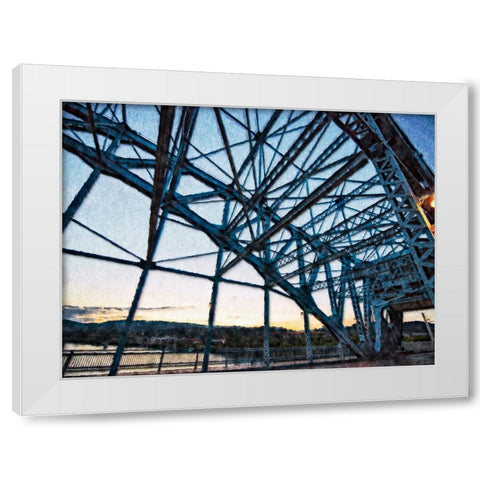 Market Bridge Afternoon 3 Painted White Modern Wood Framed Art Print by Lee, Rachel