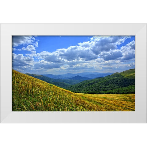 Mountain View 10 White Modern Wood Framed Art Print by Lee, Rachel