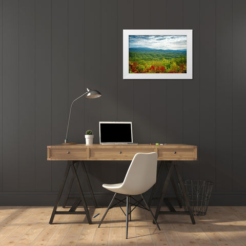 Mountain View 23 White Modern Wood Framed Art Print by Lee, Rachel