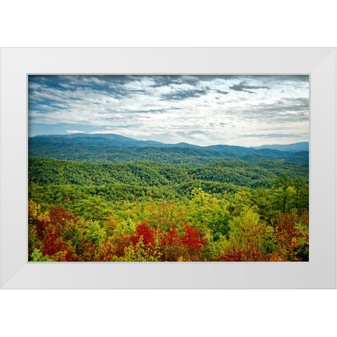 Mountain View 23 White Modern Wood Framed Art Print by Lee, Rachel
