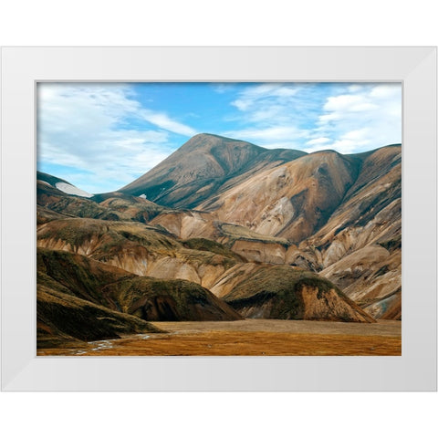 Mountain View 55 White Modern Wood Framed Art Print by Lee, Rachel