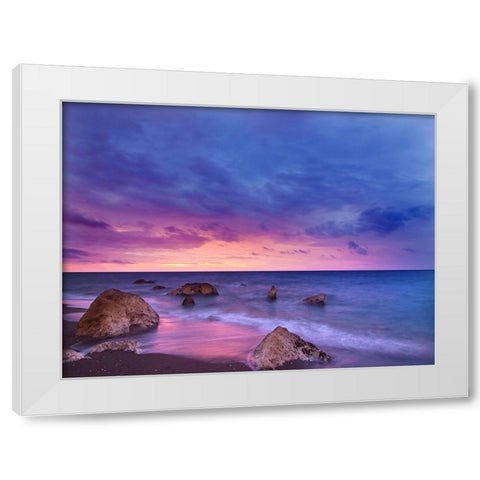 Ocean 33 White Modern Wood Framed Art Print by Lee, Rachel