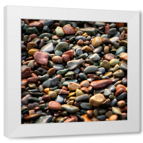 Rocks White Modern Wood Framed Art Print by Lee, Rachel