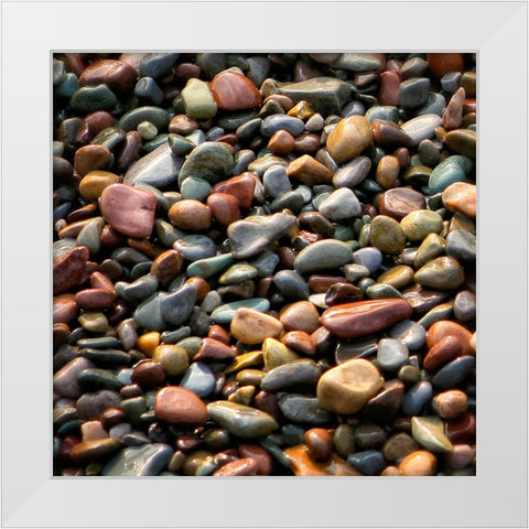 Rocks White Modern Wood Framed Art Print by Lee, Rachel