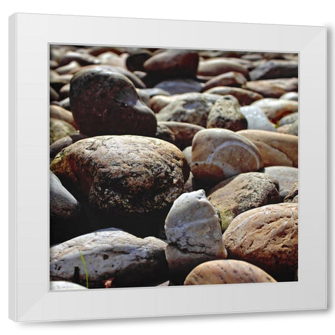 Rocks 2 White Modern Wood Framed Art Print by Lee, Rachel