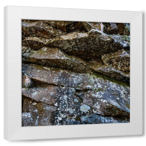 Rocks 5 White Modern Wood Framed Art Print by Lee, Rachel