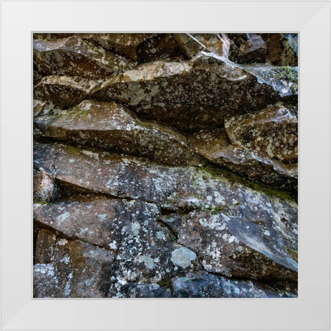 Rocks 5 White Modern Wood Framed Art Print by Lee, Rachel