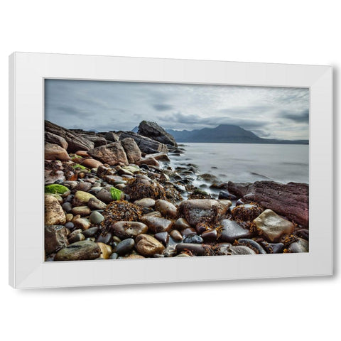 Rocks 6 White Modern Wood Framed Art Print by Lee, Rachel