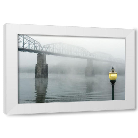 Scenic City 121 White Modern Wood Framed Art Print by Lee, Rachel