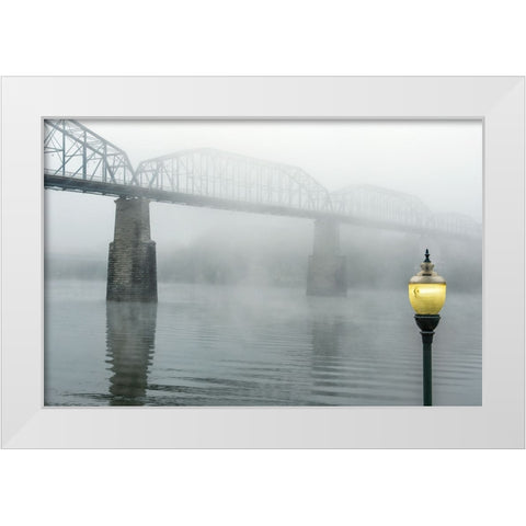 Scenic City 121 White Modern Wood Framed Art Print by Lee, Rachel