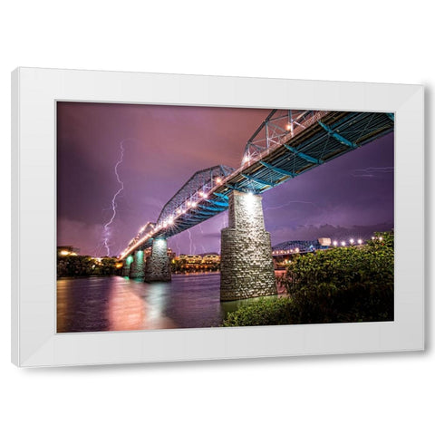 Scenic City 85 White Modern Wood Framed Art Print by Lee, Rachel