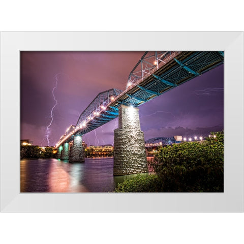 Scenic City 85 White Modern Wood Framed Art Print by Lee, Rachel