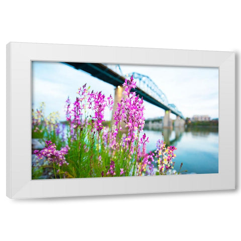Scenic City 93 White Modern Wood Framed Art Print by Lee, Rachel