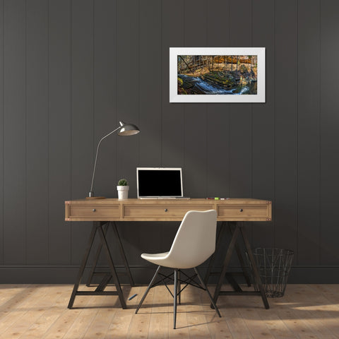 Stinging Fork Slide 1 White Modern Wood Framed Art Print by Lee, Rachel