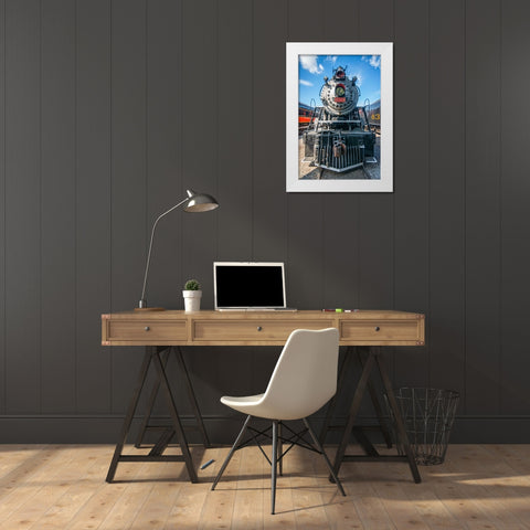 Train Detail 4 White Modern Wood Framed Art Print by Lee, Rachel