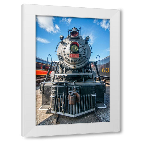 Train Detail 4 White Modern Wood Framed Art Print by Lee, Rachel