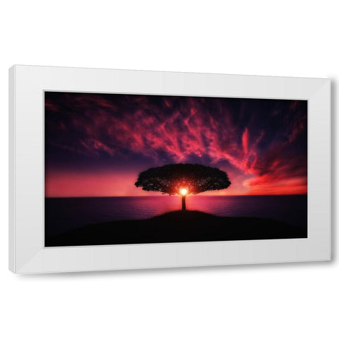 Trees 28 White Modern Wood Framed Art Print by Lee, Rachel