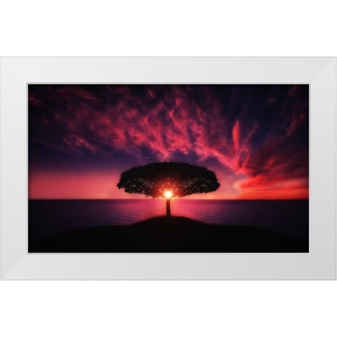 Trees 28 White Modern Wood Framed Art Print by Lee, Rachel