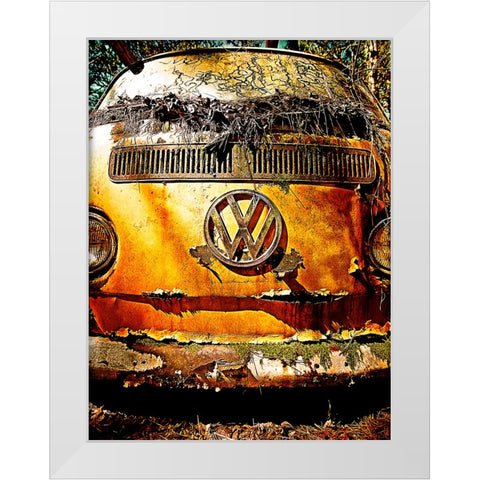 VW Bus White Modern Wood Framed Art Print by Lee, Rachel