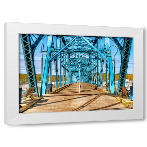 Walking Walnut White Modern Wood Framed Art Print by Lee, Rachel