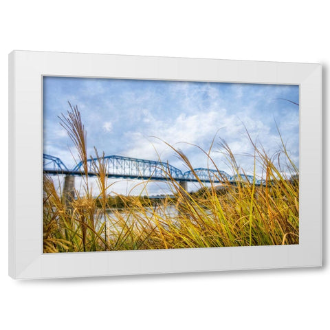 Walnut Grass White Modern Wood Framed Art Print by Lee, Rachel