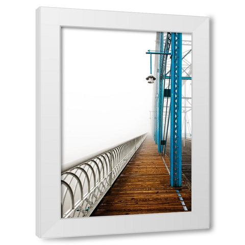 Walnut in Fog B Left White Modern Wood Framed Art Print by Lee, Rachel