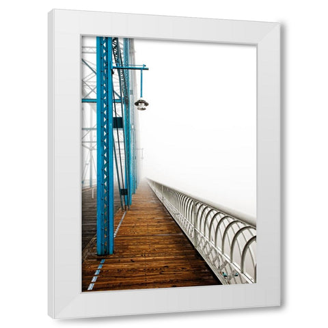 Walnut in Fog B Right White Modern Wood Framed Art Print by Lee, Rachel