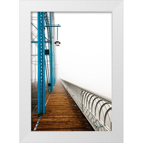 Walnut in Fog B Right White Modern Wood Framed Art Print by Lee, Rachel