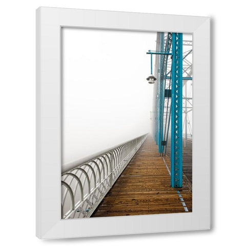Walnut in Fog Left White Modern Wood Framed Art Print by Lee, Rachel