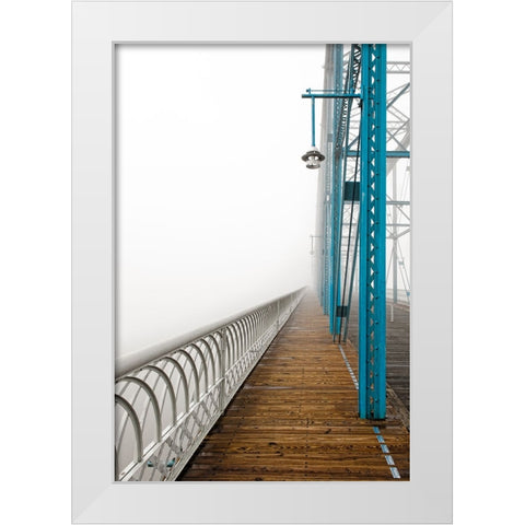 Walnut in Fog Left White Modern Wood Framed Art Print by Lee, Rachel