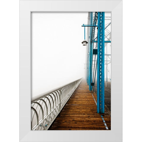 Walnut in Fog Left Oil Painting White Modern Wood Framed Art Print by Lee, Rachel
