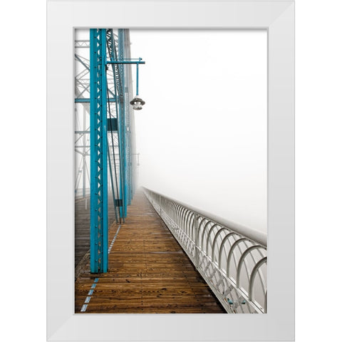 Walnut in Fog Right White Modern Wood Framed Art Print by Lee, Rachel