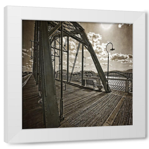 Walnut Sideview Textured White Modern Wood Framed Art Print by Lee, Rachel