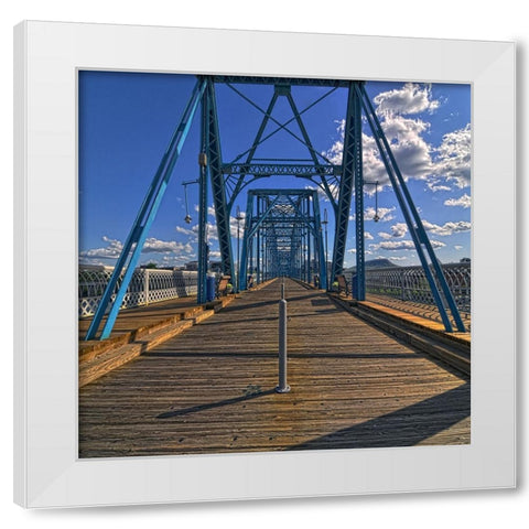 Walnut Walk White Modern Wood Framed Art Print by Lee, Rachel