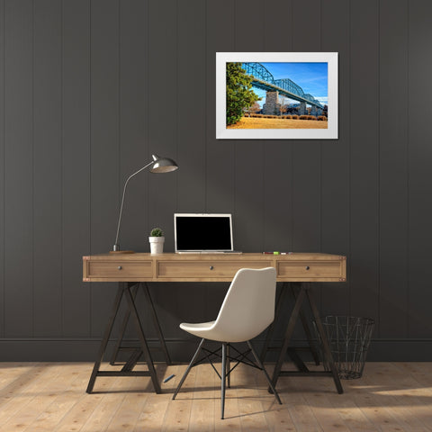 Walnut Warm White Modern Wood Framed Art Print by Lee, Rachel