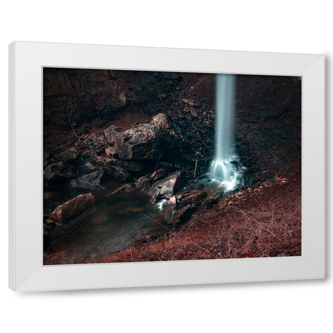 Waterfall 51 White Modern Wood Framed Art Print by Lee, Rachel